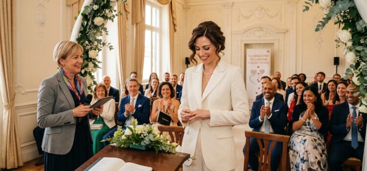 una cerimonia di sologamia di una donna. a woman’s sologamy ceremony